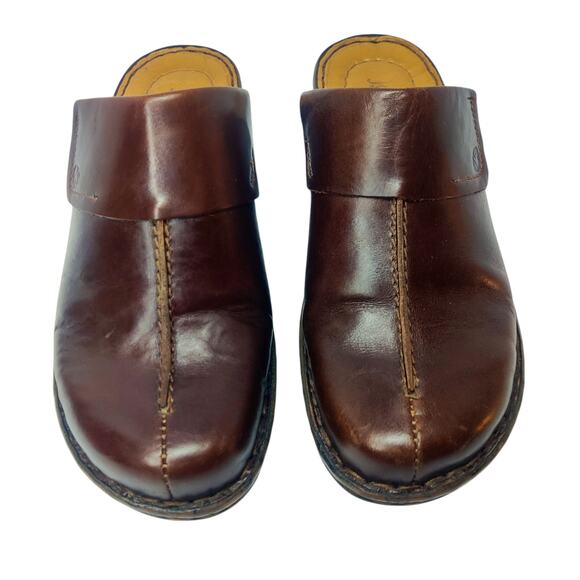 Josef Seibel Carole Mahogany Brown Leather Slip On Mule Clogs EU 36 Comfort - Picture 2 of 13